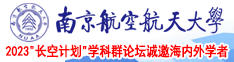 骚鸡巴视频在线南京航空航天大学2023“长空计划”学科群论坛诚邀海内外学者